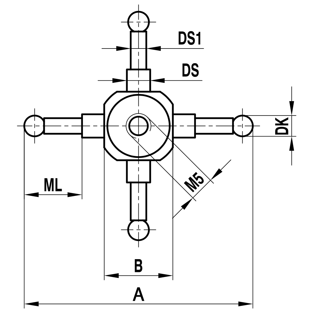Drawing of product WT M5 025 15 045