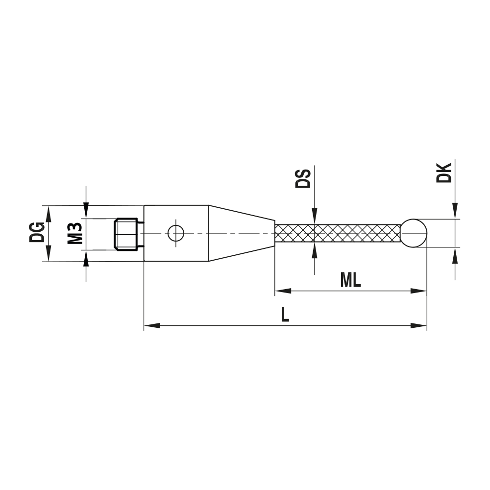 Drawing of product TC M3 030 05 040/2,0